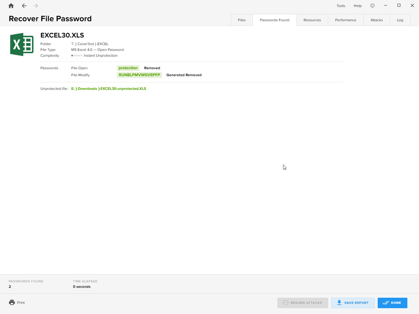 Excel Key - the fastest way to recover a lost excel password