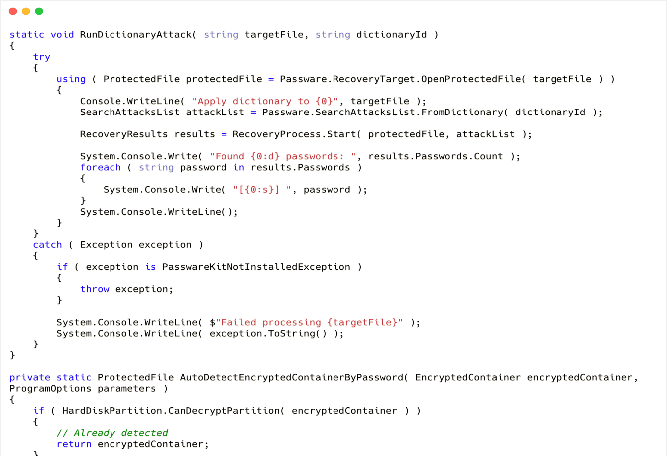 Passware Kit Forensic .NET SDK